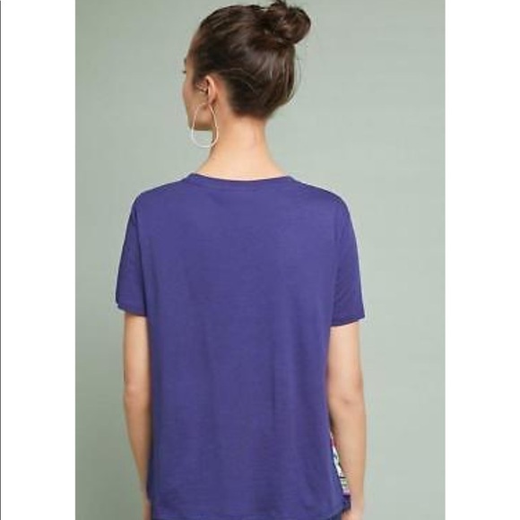 ANTHROPOLOGIE NWT Maddie Printed Top Maeve Tee New - Picture 4 of 4